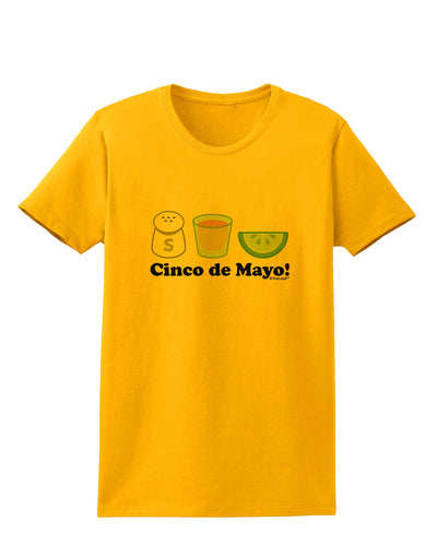 Cinco de Mayo Design - Salt Tequila Lime Womens T-Shirt by TooLoud-Womens T-Shirt-TooLoud-Gold-X-Small-Davson Sales