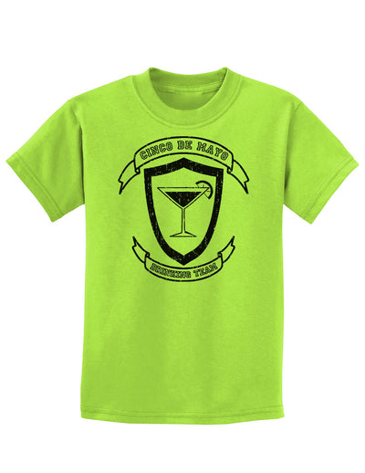 Cinco de Mayo Drinking Team Childrens T-Shirt-Childrens T-Shirt-TooLoud-Lime-Green-X-Small-Davson Sales