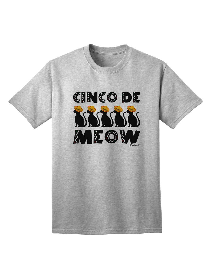Cinco de Meow Adult T-Shirt by TooLoud - A Captivating Addition to Your Feline-Inspired Wardrobe-Mens T-shirts-TooLoud-White-Small-Davson Sales