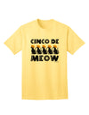 Cinco de Meow Adult T-Shirt by TooLoud - A Captivating Addition to Your Feline-Inspired Wardrobe-Mens T-shirts-TooLoud-Yellow-Small-Davson Sales