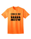 Cinco de Meow Adult T-Shirt by TooLoud - A Captivating Addition to Your Feline-Inspired Wardrobe-Mens T-shirts-TooLoud-Neon-Orange-Small-Davson Sales