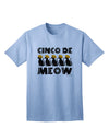 Cinco de Meow Adult T-Shirt by TooLoud - A Captivating Addition to Your Feline-Inspired Wardrobe-Mens T-shirts-TooLoud-Light-Blue-Small-Davson Sales