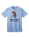 Cinco de Meow Adult T-Shirt featuring a Playful Cat with a Pink Sombrero, exclusively by TooLoud-Mens T-shirts-TooLoud-Light-Blue-Small-Davson Sales