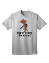 Cinco de Meow Adult T-Shirt featuring a Playful Cat with a Pink Sombrero, exclusively by TooLoud-Mens T-shirts-TooLoud-AshGray-Small-Davson Sales