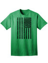 Classic American Flag Adult T-Shirt in Timeless Black and White-Mens T-shirts-TooLoud-Kelly-Green-Small-Davson Sales