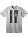 Classic American Flag Adult T-Shirt in Timeless Black and White-Mens T-shirts-TooLoud-AshGray-Small-Davson Sales