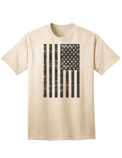 Classic American Flag Adult T-Shirt in Timeless Black and White-Mens T-shirts-TooLoud-Natural-Small-Davson Sales