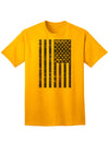 Classic American Flag Adult T-Shirt in Timeless Black and White-Mens T-shirts-TooLoud-Gold-Small-Davson Sales