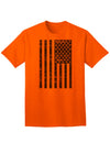 Classic American Flag Adult T-Shirt in Timeless Black and White-Mens T-shirts-TooLoud-Orange-Small-Davson Sales