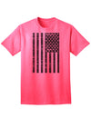 Classic American Flag Adult T-Shirt in Timeless Black and White-Mens T-shirts-TooLoud-Neon-Pink-Small-Davson Sales