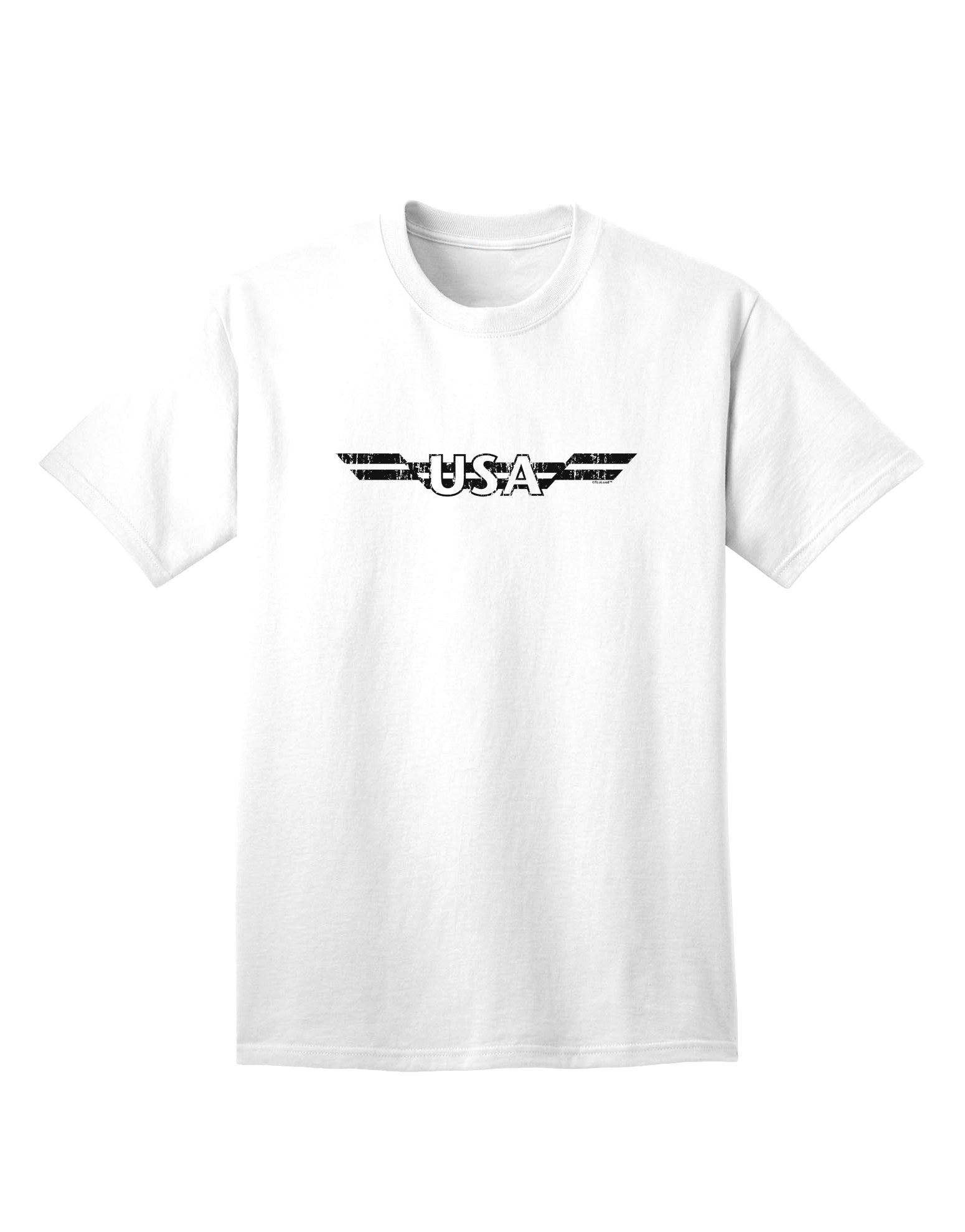 Classic American Stripes Monochrome Vintage Adult T-Shirt-Mens T-shirts-TooLoud-White-Small-Davson Sales