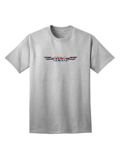 Classic American Stripes Vintage Adult T-Shirt-Mens T-shirts-TooLoud-AshGray-Small-Davson Sales