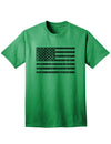 Classic Distressed Black and White American Flag Adult T-Shirt-Mens T-shirts-TooLoud-Kelly-Green-Small-Davson Sales