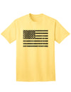 Classic Distressed Black and White American Flag Adult T-Shirt-Mens T-shirts-TooLoud-Yellow-Small-Davson Sales