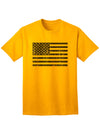 Classic Distressed Black and White American Flag Adult T-Shirt-Mens T-shirts-TooLoud-Gold-Small-Davson Sales