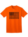 Classic Distressed Black and White American Flag Adult T-Shirt-Mens T-shirts-TooLoud-Orange-Small-Davson Sales