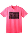 Classic Distressed Black and White American Flag Adult T-Shirt-Mens T-shirts-TooLoud-Neon-Pink-Small-Davson Sales