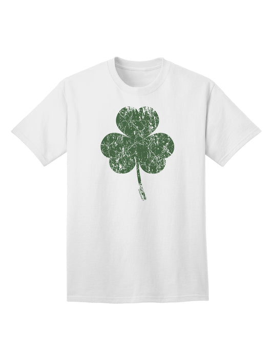 Classic Distressed Traditional Irish Shamrock Adult T-Shirt - A Timeless Piece for the Modern Wardrobe-Mens T-shirts-TooLoud-White-Small-Davson Sales