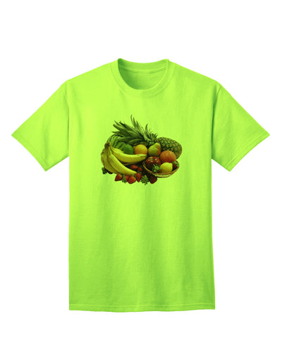 Classic Fruit Basket Still Life - Premium Adult T-Shirt Collection-Mens T-shirts-TooLoud-Neon-Green-Small-Davson Sales
