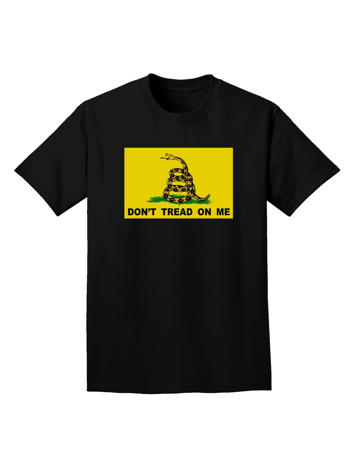 Classic Gadsden Flag Don't Tread On Me Adult Dark T-Shirt-Mens T-Shirt-TooLoud-Black-Small-Davson Sales