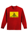 Classic Gadsden Flag Don't Tread On Me Adult Long Sleeve Dark T-Shirt-TooLoud-Red-Small-Davson Sales