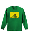 Classic Gadsden Flag Don't Tread On Me Adult Long Sleeve Dark T-Shirt-TooLoud-Kelly-Green-Small-Davson Sales