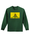 Classic Gadsden Flag Don't Tread On Me Adult Long Sleeve Dark T-Shirt-TooLoud-Dark-Green-Small-Davson Sales