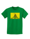 Classic Gadsden Flag Don't Tread On Me Childrens Dark T-Shirt-Childrens T-Shirt-TooLoud-Kelly-Green-X-Small-Davson Sales