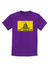 Classic Gadsden Flag Don't Tread On Me Childrens Dark T-Shirt-Childrens T-Shirt-TooLoud-Purple-X-Small-Davson Sales