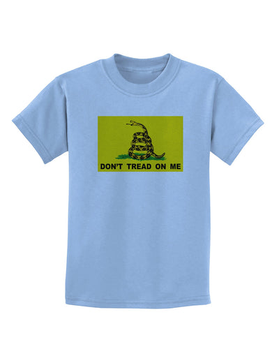 Classic Gadsden Flag Don't Tread On Me Childrens T-Shirt-Childrens T-Shirt-TooLoud-Light-Blue-X-Small-Davson Sales