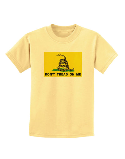 Classic Gadsden Flag Don't Tread On Me Childrens T-Shirt-Childrens T-Shirt-TooLoud-Daffodil-Yellow-X-Small-Davson Sales