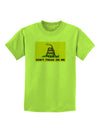 Classic Gadsden Flag Don't Tread On Me Childrens T-Shirt-Childrens T-Shirt-TooLoud-Lime-Green-X-Small-Davson Sales