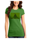 Classic Gadsden Flag Don't Tread On Me Juniors T-Shirt-Womens Juniors T-Shirt-TooLoud-Kiwi-Green-Juniors Fitted XS-Davson Sales