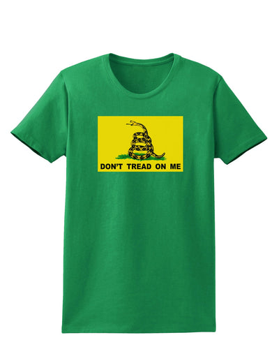 Classic Gadsden Flag Don't Tread On Me Womens Dark T-Shirt-Womens T-Shirt-TooLoud-Kelly-Green-X-Small-Davson Sales