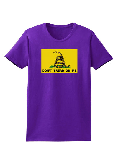 Classic Gadsden Flag Don't Tread On Me Womens Dark T-Shirt-Womens T-Shirt-TooLoud-Purple-X-Small-Davson Sales