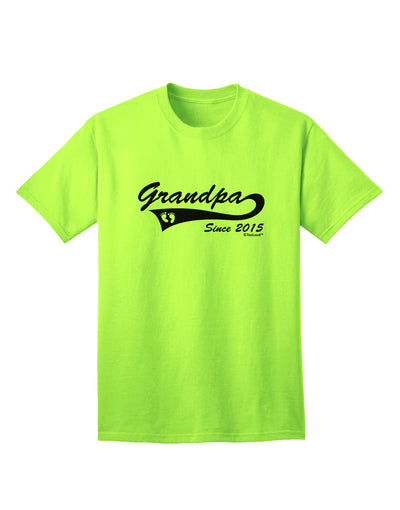 Classic Grandpa Since 2015 Adult T-Shirt by TooLoud-Mens T-shirts-TooLoud-Neon-Green-Small-Davson Sales