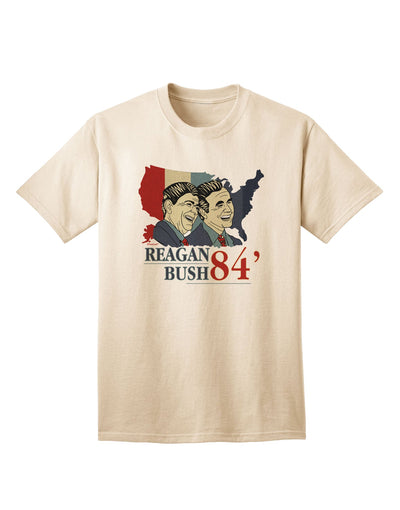 Classic and Patriotic REAGAN BUSH 84 Adult T-Shirt-Mens T-shirts-TooLoud-Natural-Small-Davson Sales