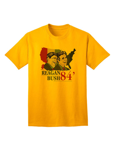 Classic and Patriotic REAGAN BUSH 84 Adult T-Shirt-Mens T-shirts-TooLoud-Gold-Small-Davson Sales