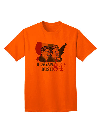 Classic and Patriotic REAGAN BUSH 84 Adult T-Shirt-Mens T-shirts-TooLoud-Orange-Small-Davson Sales