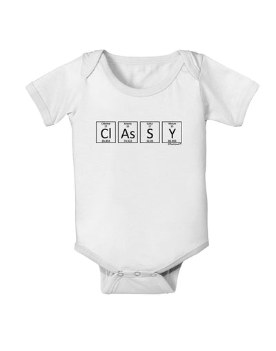 Classy - Periodic table of Elements Baby Romper Bodysuit by TooLoud-Baby Romper-TooLoud-White-06-Months-Davson Sales