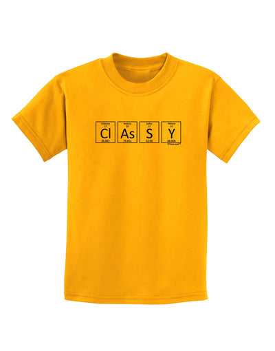 Classy - Periodic table of Elements Childrens T-Shirt by TooLoud-Childrens T-Shirt-TooLoud-Gold-X-Small-Davson Sales