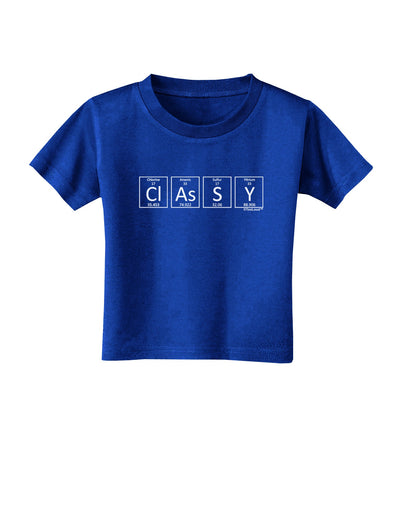 Classy - Periodic table of Elements Toddler T-Shirt Dark by TooLoud-Toddler T-Shirt-TooLoud-Royal-Blue-2T-Davson Sales