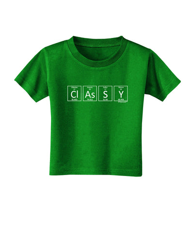 Classy - Periodic table of Elements Toddler T-Shirt Dark by TooLoud-Toddler T-Shirt-TooLoud-Clover-Green-2T-Davson Sales