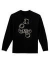 Classy Tophat Mustache Pipe and Monocle Adult Long Sleeve Dark T-Shirt-TooLoud-Black-Small-Davson Sales