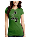 Classy Tophat Mustache Pipe and Monocle Juniors Crew Dark T-Shirt-T-Shirts Juniors Tops-TooLoud-Kiwi-Green-Juniors Fitted Small-Davson Sales