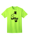 Classy Tophat, Mustache, Pipe, and Monocle: Sophisticated Adult T-Shirt Collection-Mens T-shirts-TooLoud-Neon-Green-Small-Davson Sales