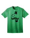 Classy Tophat, Mustache, Pipe, and Monocle: Sophisticated Adult T-Shirt Collection-Mens T-shirts-TooLoud-Kelly-Green-Small-Davson Sales