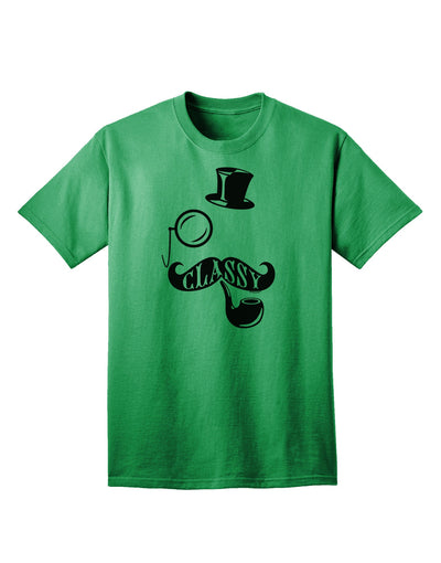 Classy Tophat, Mustache, Pipe, and Monocle: Sophisticated Adult T-Shirt Collection-Mens T-shirts-TooLoud-Kelly-Green-Small-Davson Sales