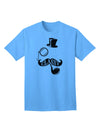 Classy Tophat, Mustache, Pipe, and Monocle: Sophisticated Adult T-Shirt Collection-Mens T-shirts-TooLoud-Aquatic-Blue-Small-Davson Sales