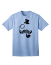 Classy Tophat, Mustache, Pipe, and Monocle: Sophisticated Adult T-Shirt Collection-Mens T-shirts-TooLoud-Light-Blue-Small-Davson Sales